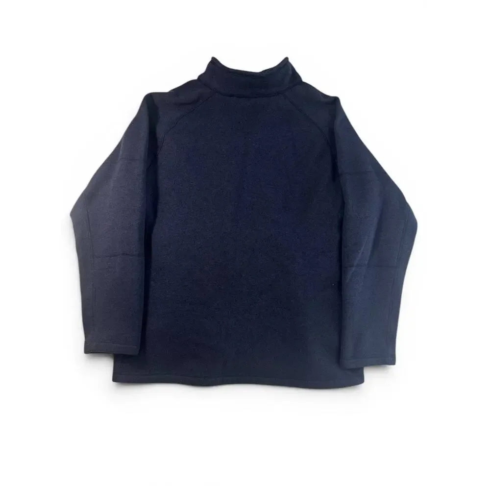 The North Face Full Zip Fleece Jacket Men's XXL Navy Blue Outdoor
